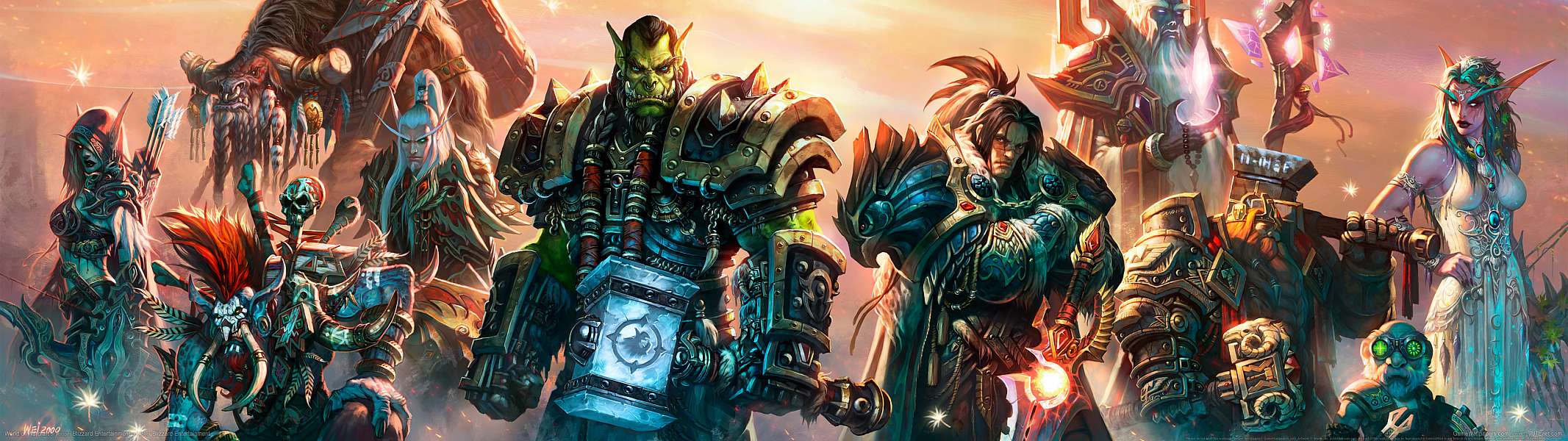 World of Warcraft dual screen fond d'cran