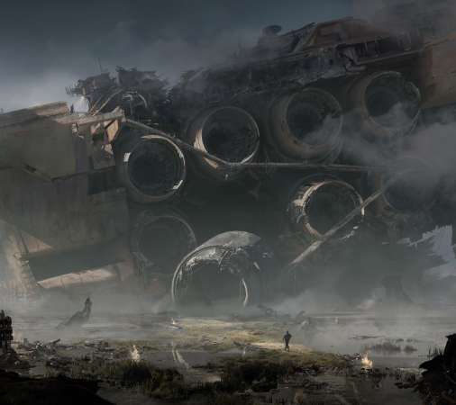 Ashfall Mobile Horizontal fond d'�cran