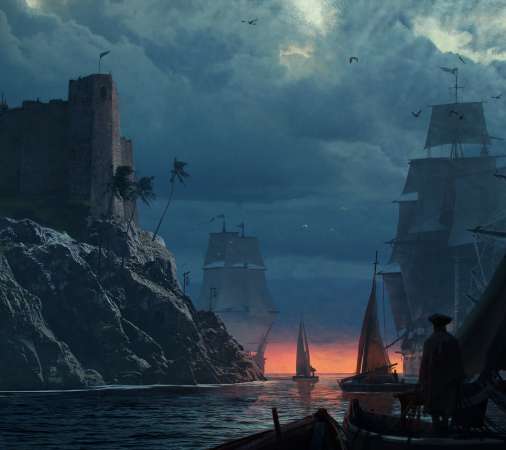 Assassin's Creed: Black Flag Resynced Mobile Horizontal fond d'�cran