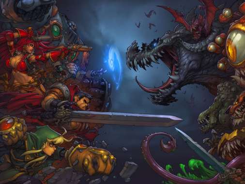 Battle Chasers - Nightwar Mobile Horizontal fond d'cran