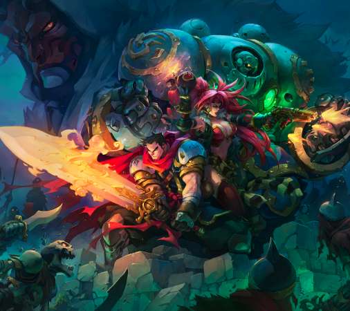 Battle Chasers - Nightwar Mobile Horizontal fond d'cran