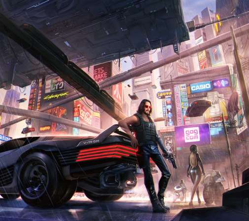 Cyberpunk 2077 fan art Mobile Horizontal wallpaper or background