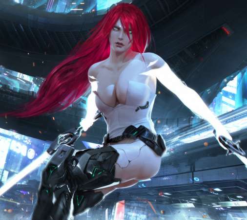 Cyberpunk 2077 fan art Handy Horizontal Hintergrundbild