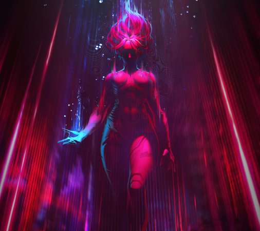 Cyberpunk Trading Card Game Mobile Horizontal fond d'�cran