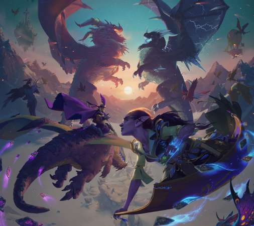 Hearthstone: Descent of Dragons Mobile Horizontal fond d'cran