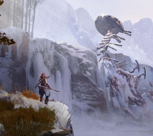 Horizon: Zero Dawn - The Frozen Wilds Mobile Horizontal fond d'cran