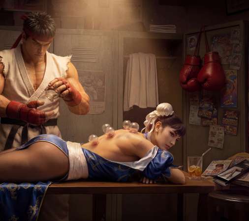 Street Fighter fan art Mobile Horizontal fond d'�cran