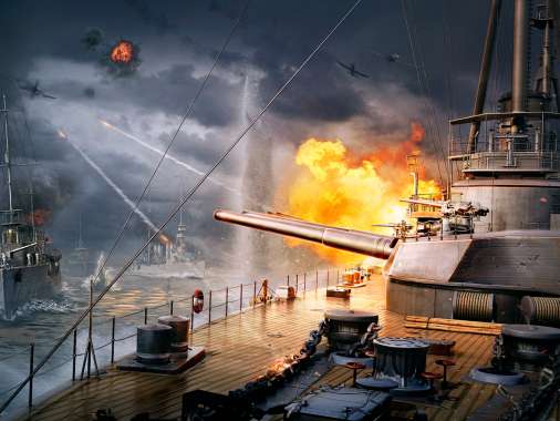 World of Warships Mobile Horizontal fond d'cran