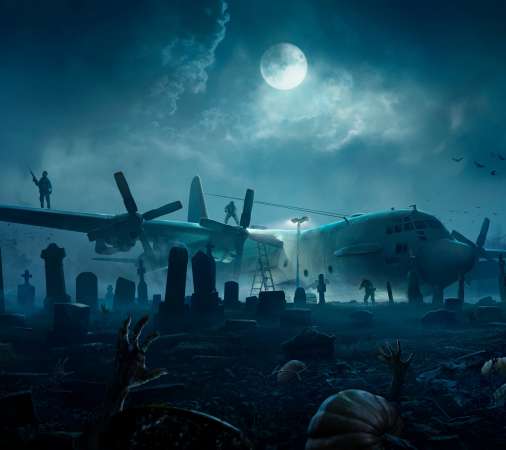 Zombie Gunship Mobile Horizontal fond d'cran