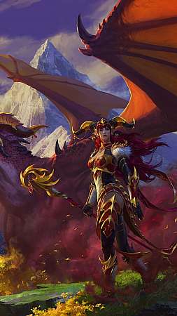 World of Warcraft: Dragonflight Mobile Vertical fond d'écran