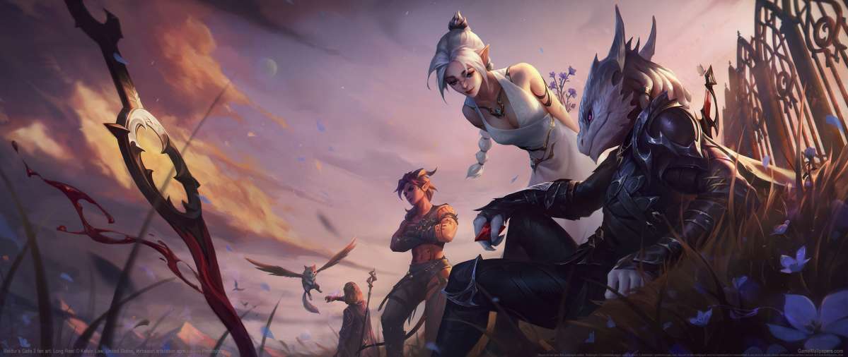Baldur's Gate 3 fan art ultrawide fond d'�cran 01