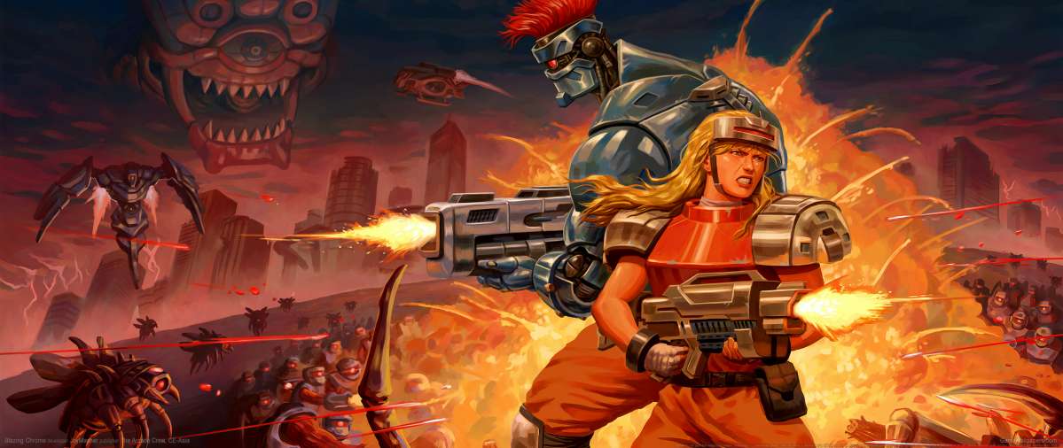 Blazing Chrome fond d'cran