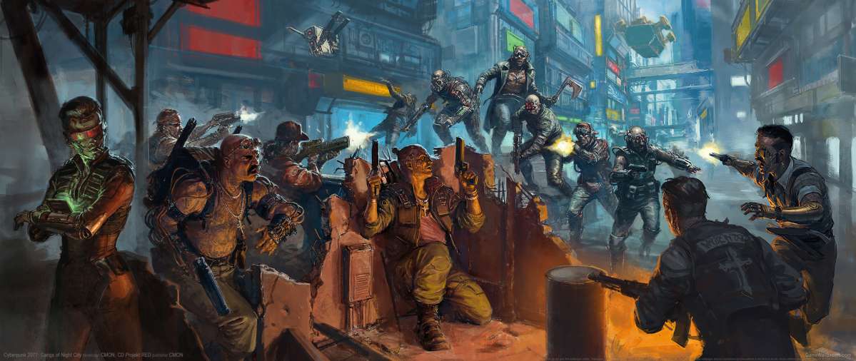 Cyberpunk 2077: Gangs of Night City ultrawide fond d'cran 01
