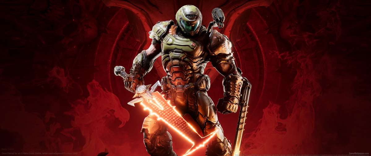 Doom Eternal fan art ultrawide fond d'cran 01
