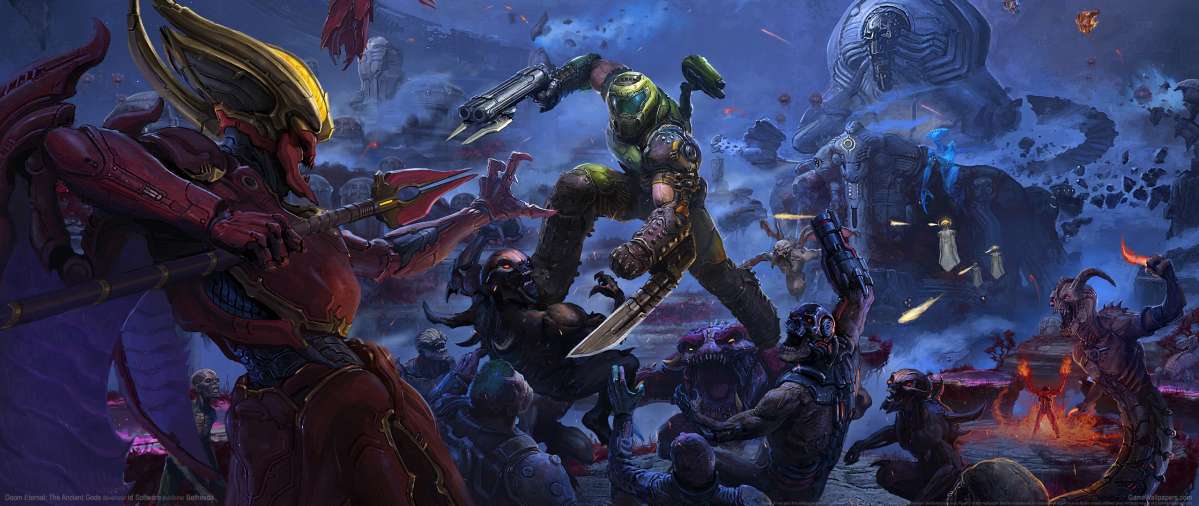 Doom Eternal: The Ancient Gods ultrawide fond d'cran 01