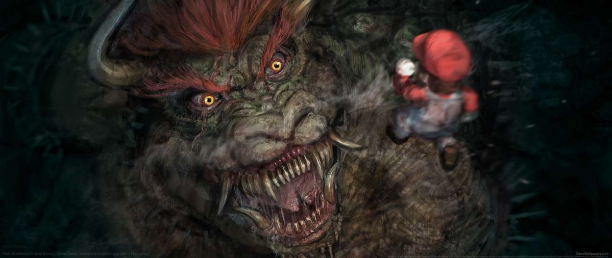 Mario fan art ultrawide fond d'cran 01