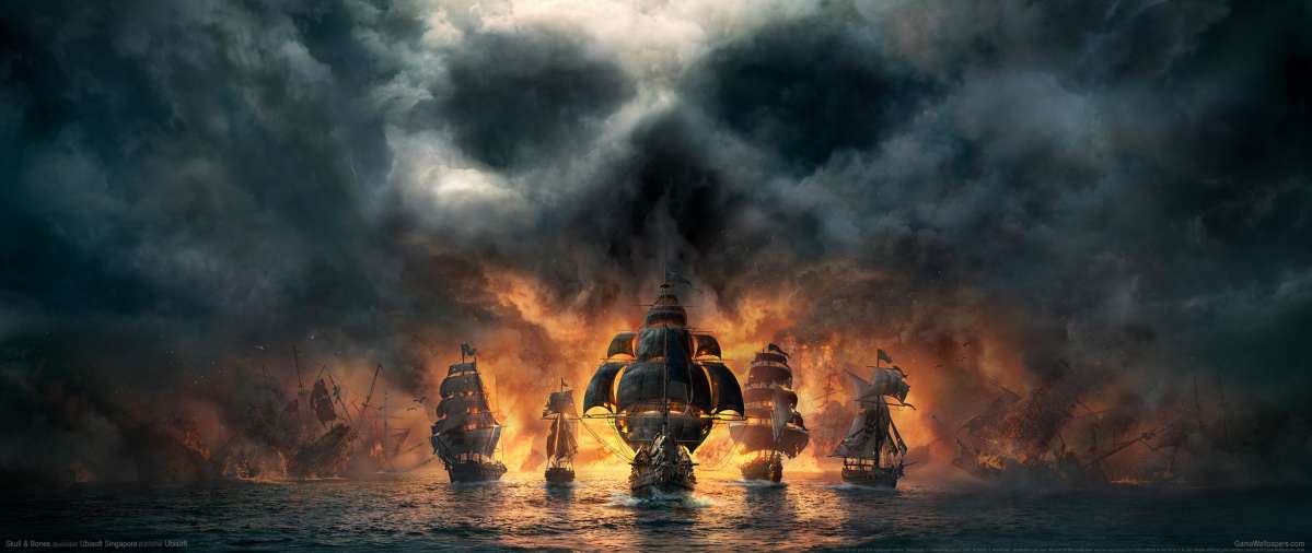 Skull & Bones ultrawide fond d'cran 01