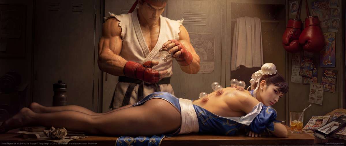 Street Fighter fan art ultrawide fond d'�cran 01