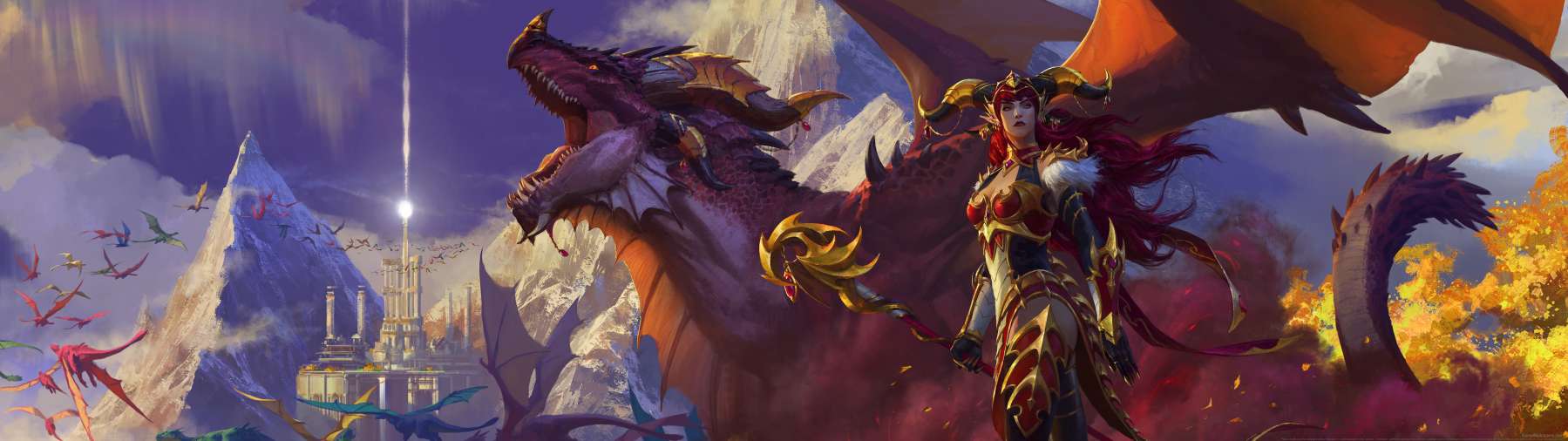 World of Warcraft: Dragonflight superwide fond d'cran 01