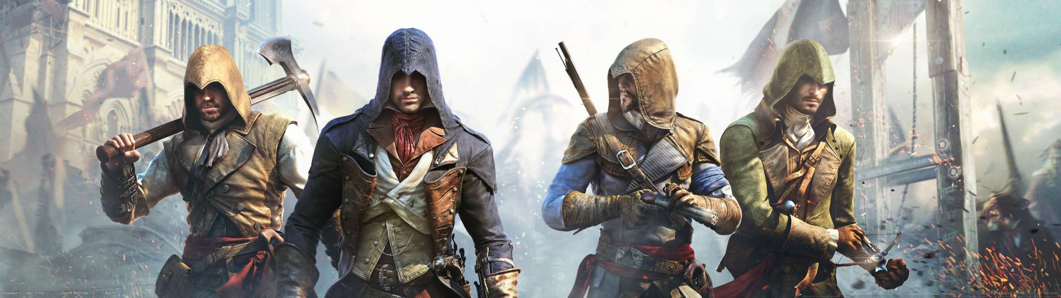 Assassin's Creed: Unity dual screen fond d'cran