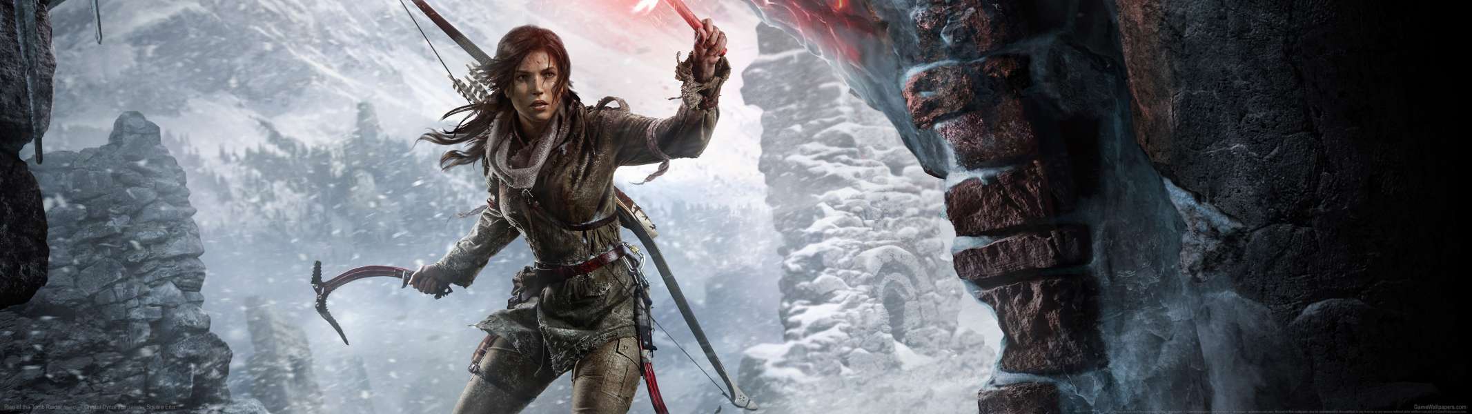 Rise of the Tomb Raider double cran fond d'cran