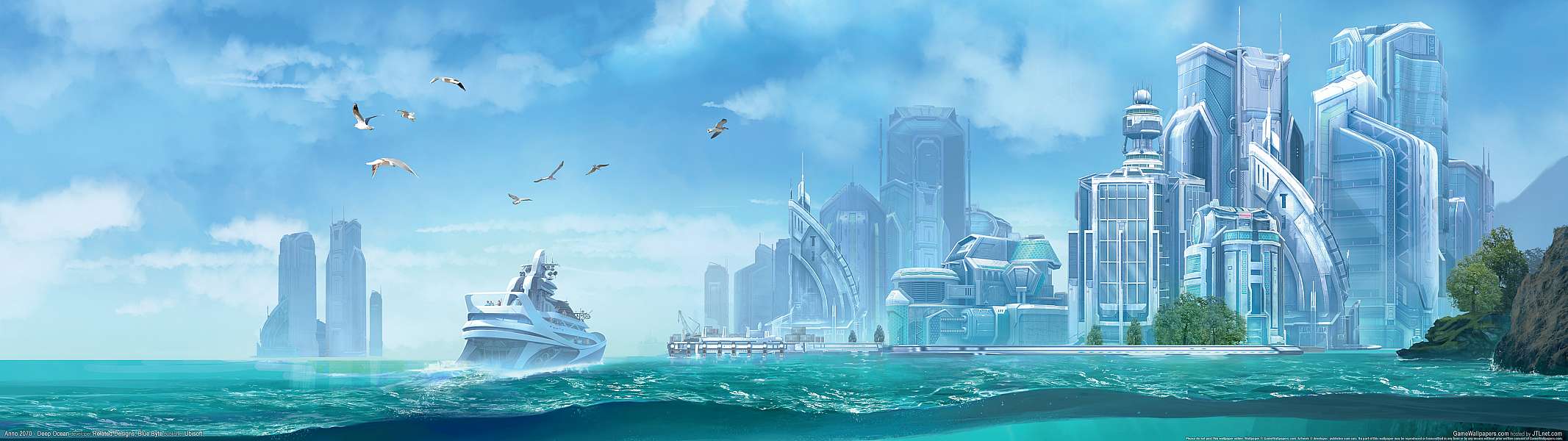 Anno 2070 - Deep Ocean dual screen fond d'écran