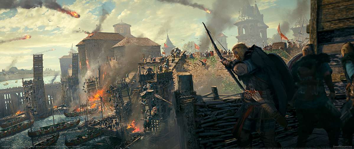 Assassin's Creed: Valhalla - The Siege of Paris ultrawide fond d'cran 02