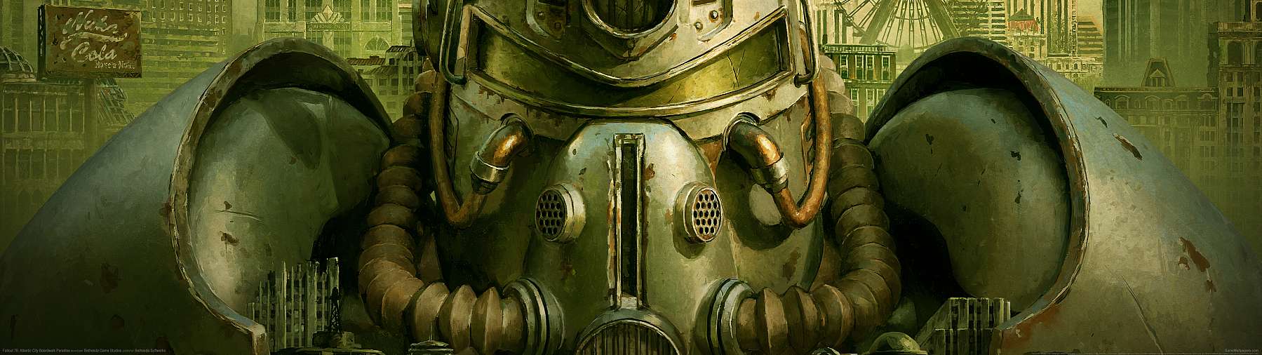 Fallout 76: Atlantic City Boardwalk Paradise superwide fond d'cran 01