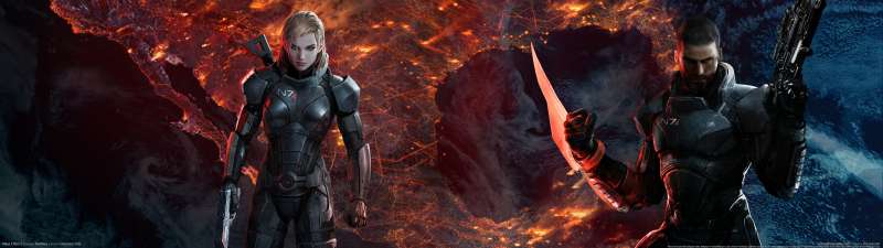 Mass Effect 3 dual screen fond d'cran