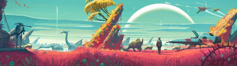 No Man's Sky dual screen fond d'cran