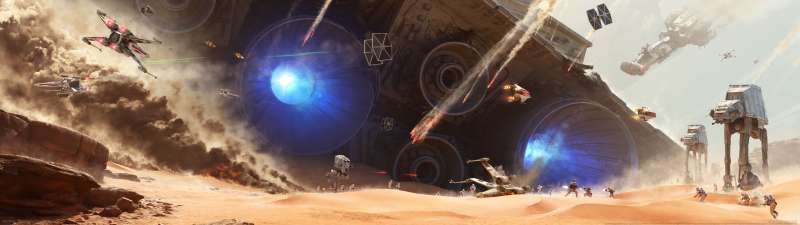 Star Wars - Battlefront dual screen fond d'cran